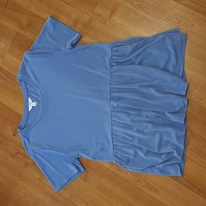 Blue Peplum Tee